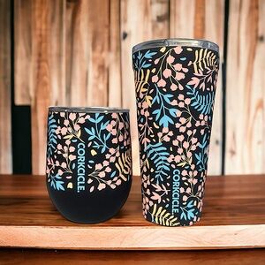 CORKCICLE SET TUMBLER/STEMLESS RADIENT GARDEN SET NEW WITH TAGS GIFTING